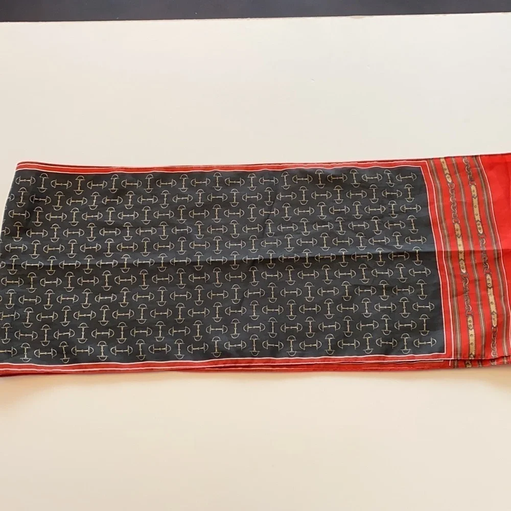 Women’s Vintage Paoli  Polyester Equestrian Design Scarf